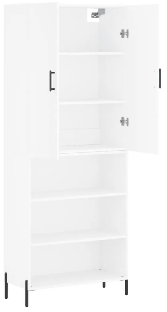 vidaXL Ντουλάπι Λευκό 69,5x34x180 εκ. από Επεξεργασμένο Ξύλο