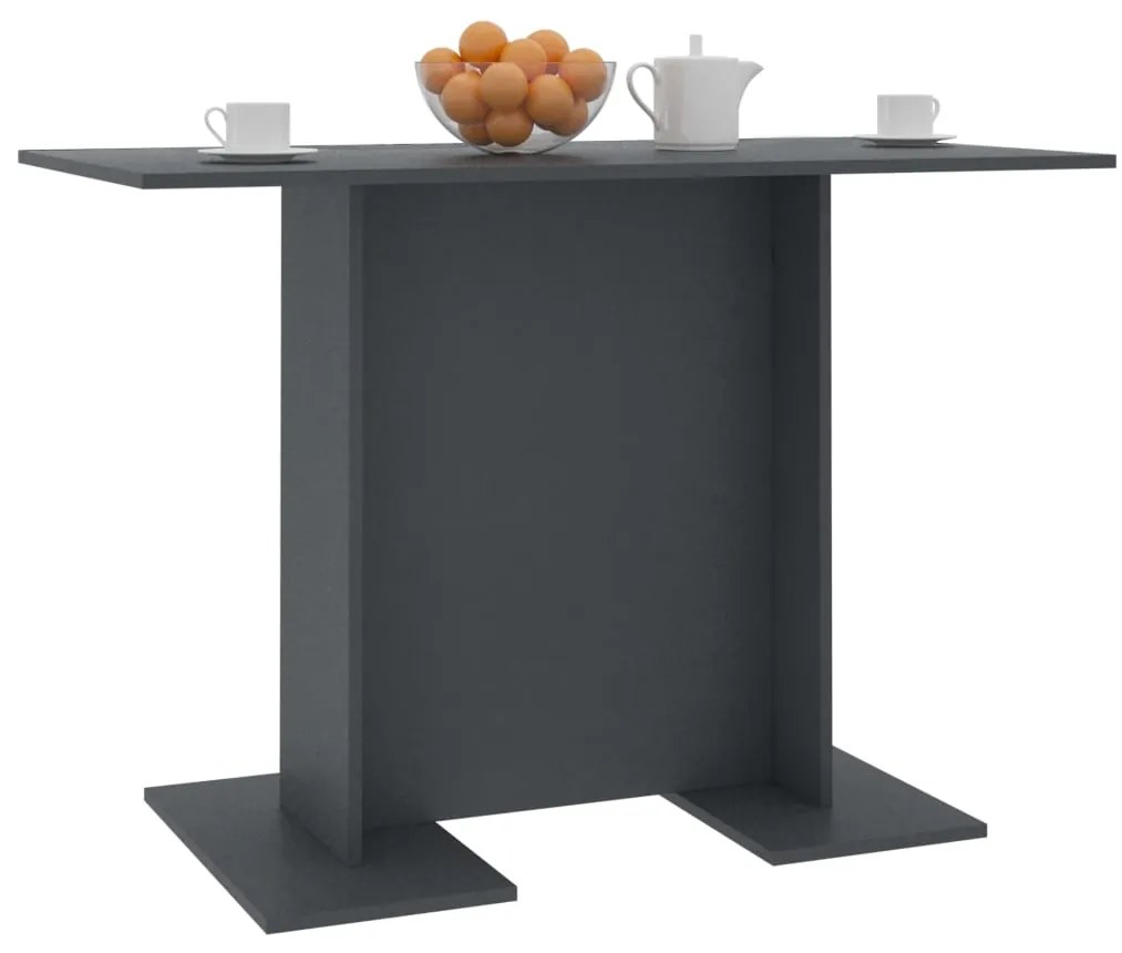 vidaXL Τραπεζαρία Γκρι 110 x 60 x 75 εκ. από Μοριοσανίδα
