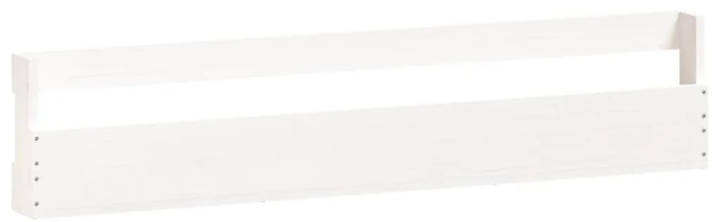 vidaXL Παπουτσοθήκη Επιτοίχια 2 τεμ. Λευκή 110x9x23 εκ. Μασίφ Πεύκο