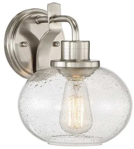 Απλίκα Φωτιστικό Τοίχου 1xE27 Trilogy Elstead Lighting-QZ-TRILOGY1-BN-Νίκελ Ματ QZ-TRILOGY1-BN