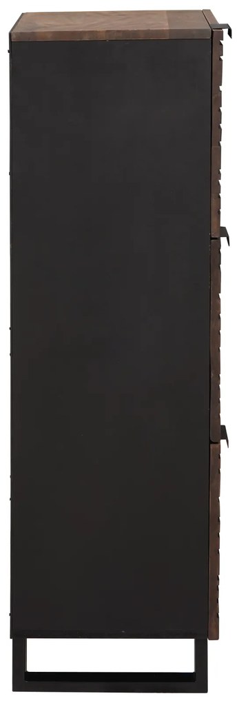 vidaXL Highboard Καφέ 40 x 33 x 110 εκ Μασίφ ξύλο μάνγκο