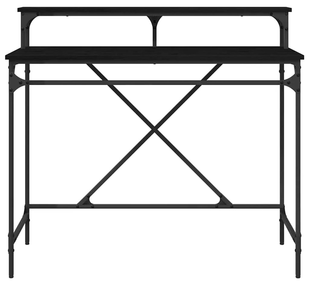 vidaXL Γραφείο Μαύρη Οξυά 100 x 50 x 90 cm Επεξεργασμένο ξύλο