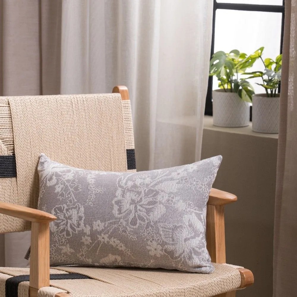 Μαξιλαροθήκη Διακοσμητική Varese 03 Grey Teoran 30X50 Cotton-Polyester