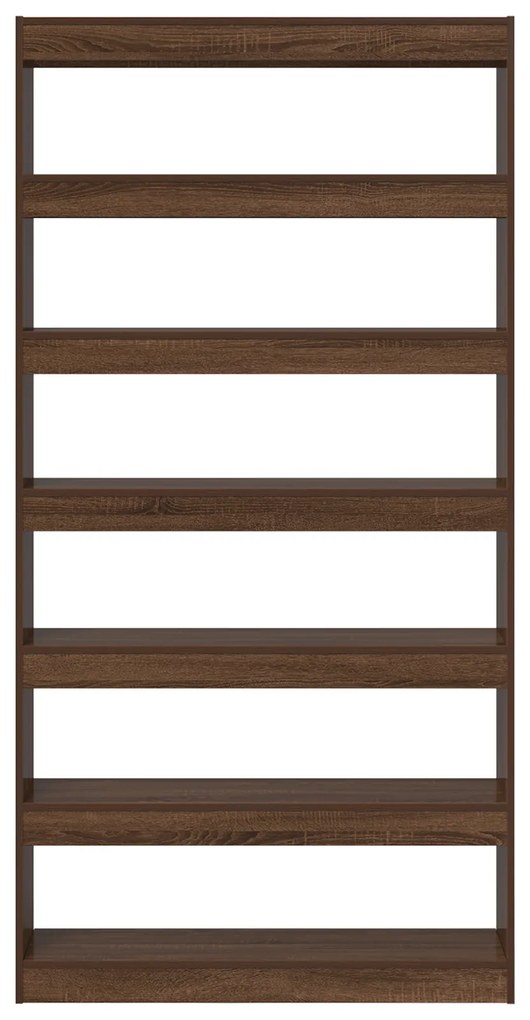 vidaXL Βιβλιοθήκη Καφέ 100 x 30 x 198 εκ. Επεξεργασμένο ξύλο