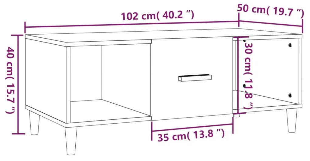 ΤΡΑΠΕΖΑΚΙ ΣΑΛΟΝΙΟΥ ΚΑΦΕ ΔΡΥΣ 102X50X40 ΕΚ. ΕΠΕΞΕΡΓΑΣΜΕΝΟ ΞΥΛΟ 817527