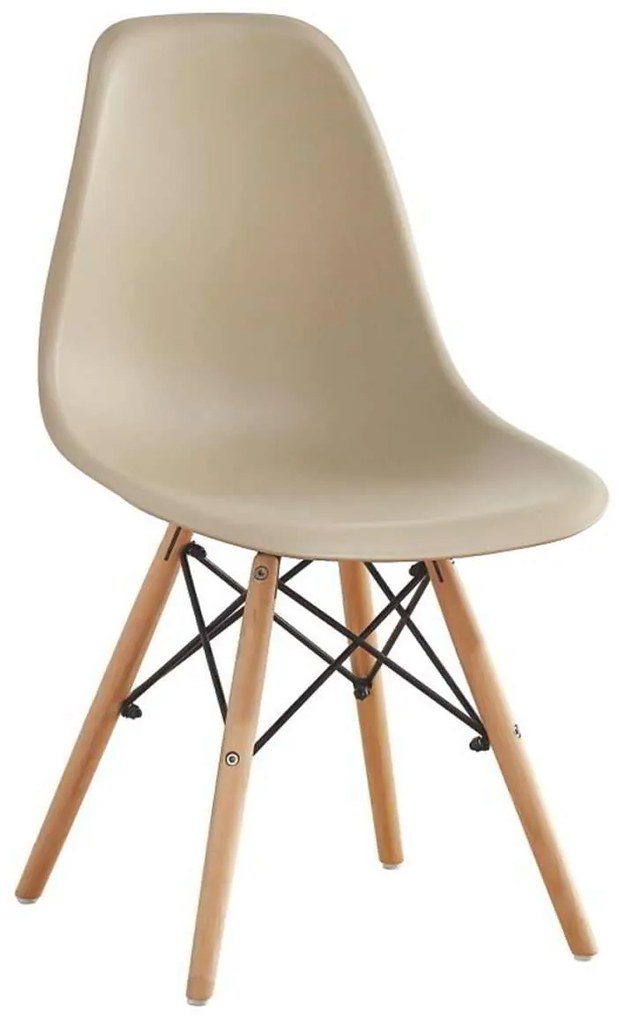 Καρέκλα Wood ART PP Tortora 46x52x82cm (Σετ 4 ΤΕΜ)