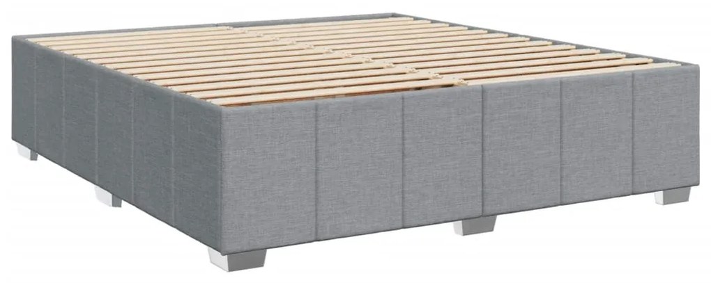 ΚΡΕΒΑΤΙ BOXSPRING ΜΕ ΣΤΡΩΜΑ ΑΝΟΙΧΤΟ ΓΚΡΙ 200X200 ΕΚ. ΥΦΑΣΜΑΤΙΝΟ 3294082