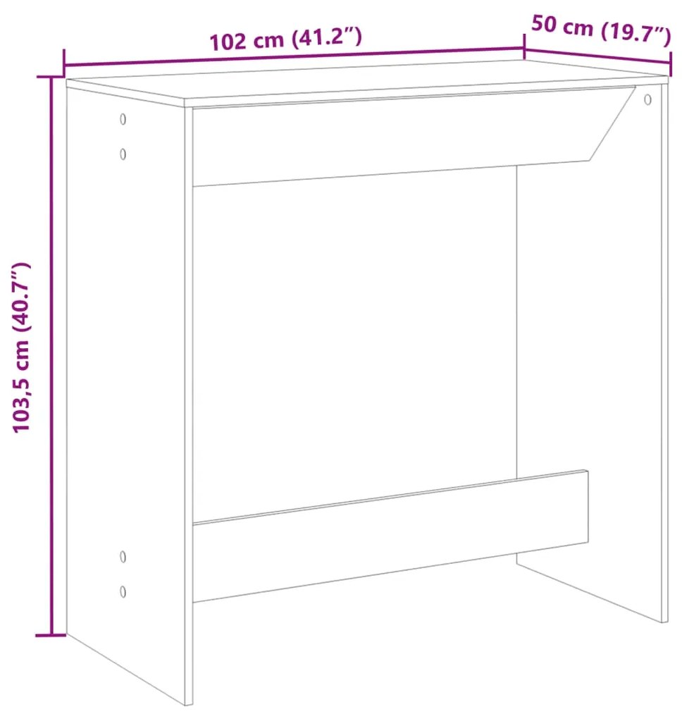 ΤΡΑΠΕΖΙ ΜΠΑΡ ΚΑΦΕ ΔΡΥΣ 102X50X103,5ΕΚ. ΕΠΕΞΕΡΓ. ΞΥΛΟ 854433