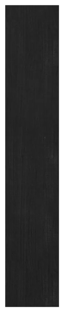 Βιβλιοθήκη/Διαχωριστικό Χώρου Μαύρο 100x30x167,5 εκ Ξύλο Πεύκου - Μαύρο