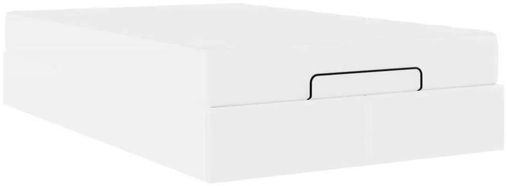 vidaXL Σκελετός κρεβατιού με στρώμα με στρώμα 2 pcs Λευκό PVC