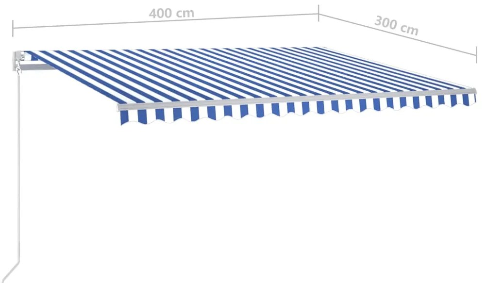 ΤΕΝΤΑ ΑΥΤΟΜΑΤΗ ΜΕ LED &amp; ΑΙΣΘΗΤΗΡΑ ΑΝΕΜΟΥ ΜΠΛΕ/ΛΕΥΚΟ 4X3 Μ. 3069951