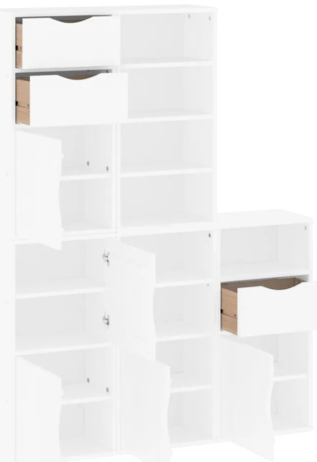 vidaXL Πλαϊνά ντουλάπια 5 τεμ. ODDA 40x24x79 εκ. από Μασίφ Ξύλο Πεύκου