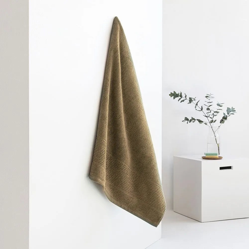 Πετσέτα Roke Khaki Palamaiki Body 100x150cm 100% Βαμβάκι