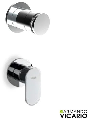 Armando Vicario Slim Chrome Μίκτης Εντοιχισμού 1 Εξόδου+εκτροπέας περιστροφικός 500050-100 34374-100
