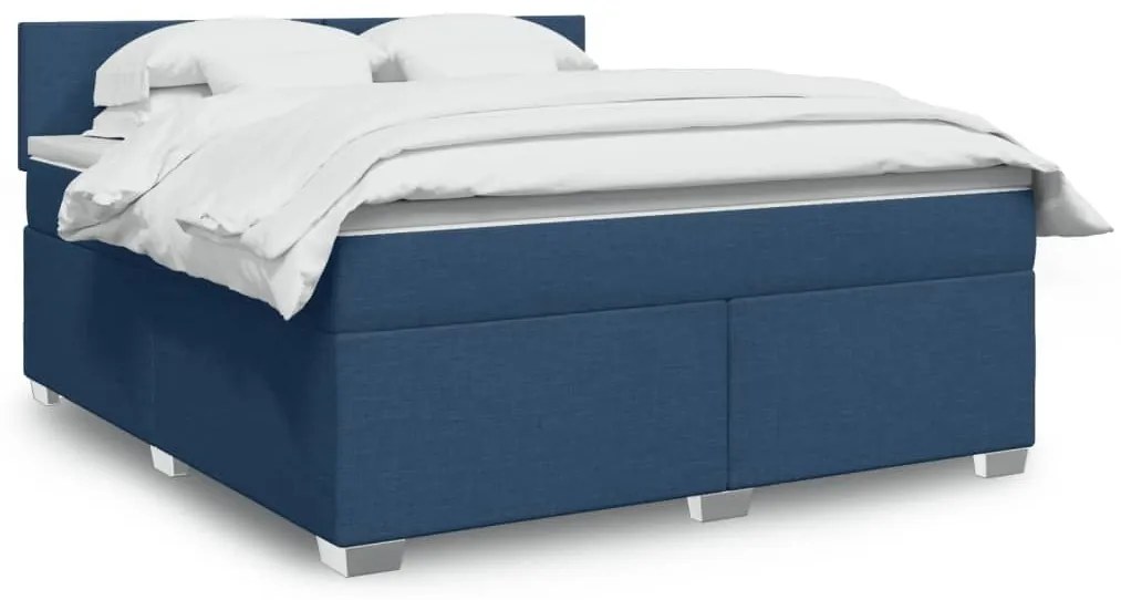 ΚΡΕΒΑΤΙ BOXSPRING ΜΕ ΣΤΡΩΜΑ ΜΠΛΕ 180X200 ΕΚ. ΥΦΑΣΜΑΤΙΝΟ 3288266