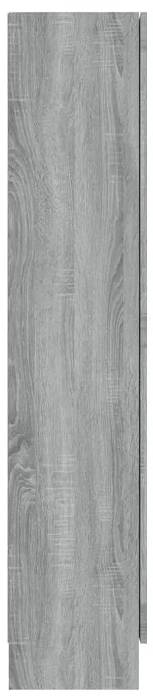 vidaXL Βιτρίνα Γκρι Sonoma 82,5 x 30,5 x 150 εκ. Επεξεργασμένο Ξύλο