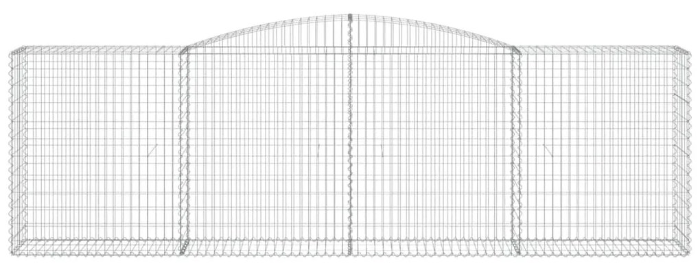 vidaXL Συρματοκιβώτια Τοξωτά 3 τεμ. 400x50x120/140 εκ. Γαλβαν. Ατσάλι