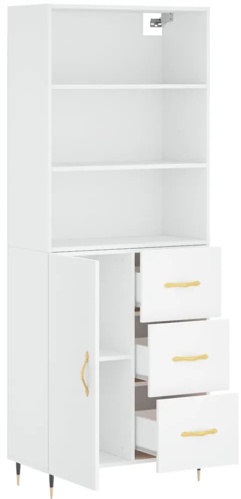 vidaXL Ντουλάπι Λευκό 69,5x34x180 εκ. από Επεξεργασμένο Ξύλο