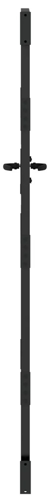 vidaXL Πύλη Κήπου Άλλο Μαύρο 105 x 200 cm Ατσάλι με Επικάλυψη Πούδρας
