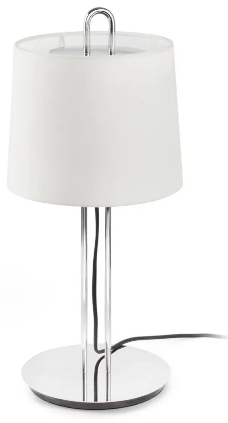 Επιτραπέζιο Φωτιστικό Montreal 24034-04 E27 15W Matt White Faro Barcelona Aluminium, Textilene
