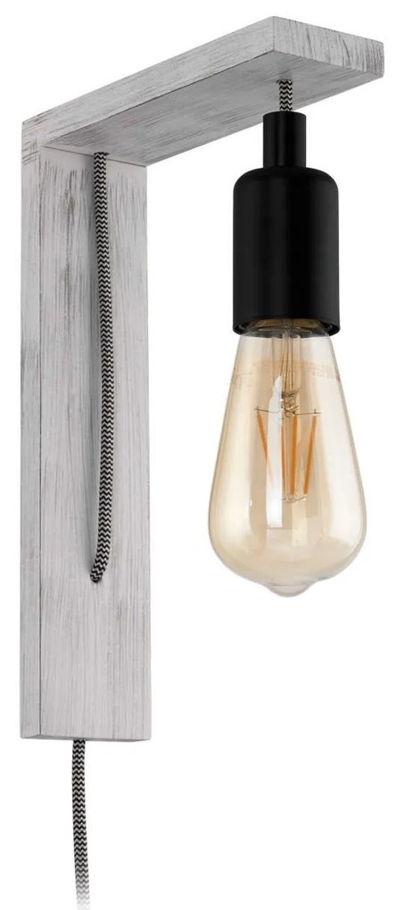 Φωτιστικό Τοίχου - Απλίκα 97917 White-Black Tocopilla Eglo Ξύλο