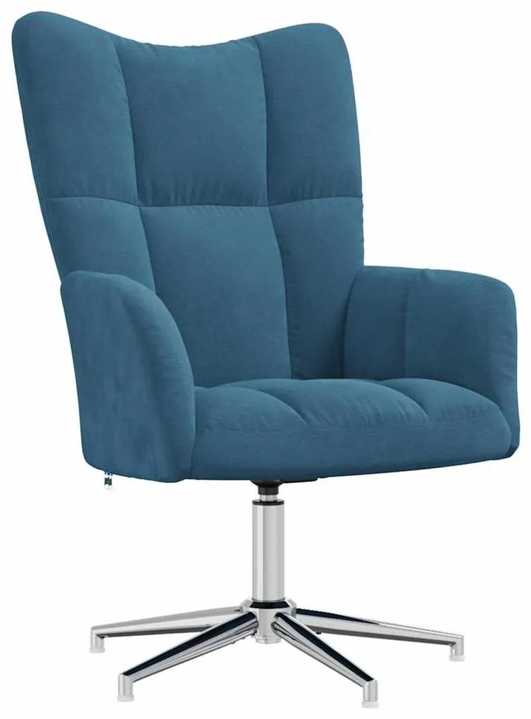 vidaXL Πολυθρόνα Relax Μπλε Βελούδινη