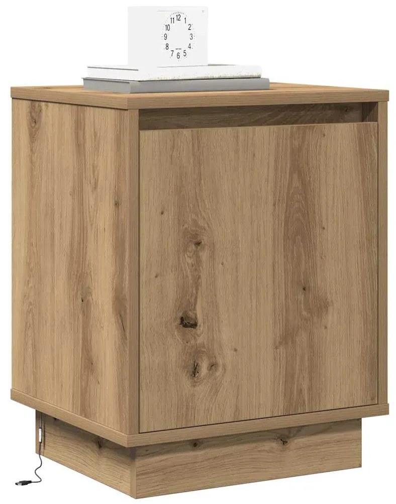 vidaXL Κομοδίνο με 2 pcs artisan δρυς 39 x 34.5 x 50 εκ.