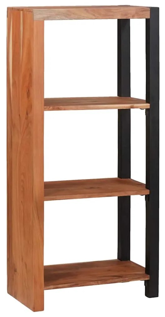 vidaXL Βιβλιοθήκη Καφέ, Μαύρο 50 x 30 x 110 εκ Στερεό Ξύλο Ακακίας