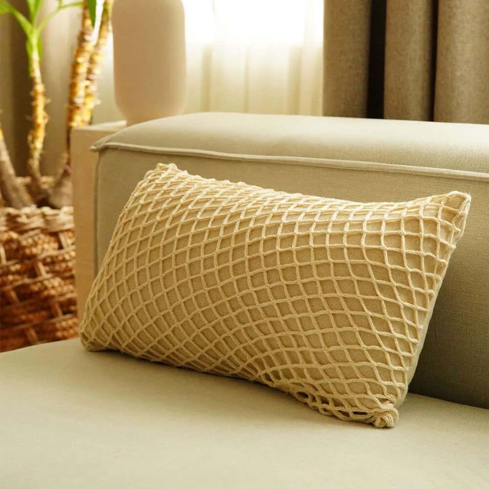 Μαξιλαροθήκη Διακοσμητική Ket 150CRG1148 Beige Aberto Design 30X50 100% Βαμβάκι