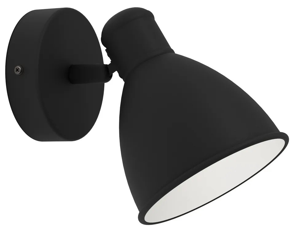Φωτιστικό Επίτοιχο Eglo 900428 SAN PERI 1 Μαύρο Ματ (Black Mat)|Λευκό (White) 3000K
