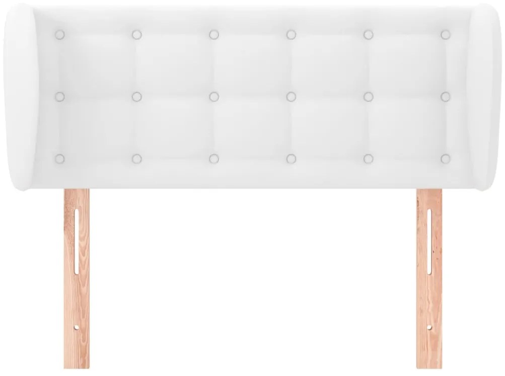 vidaXL Κεφαλάρι με Πτερύγια Λευκό 103x23x78/88 εκ.Συνθετικό Δέρμα
