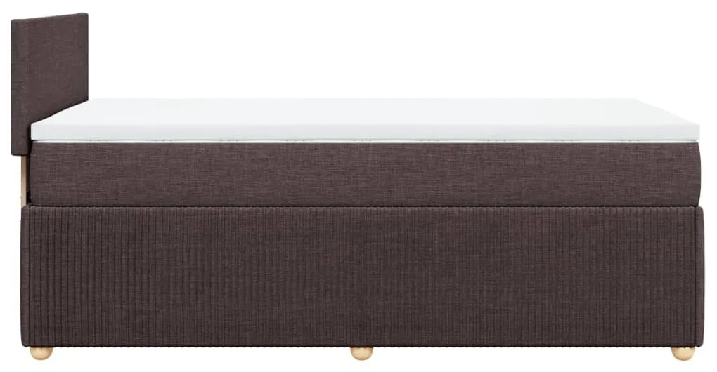 ΚΡΕΒΑΤΙ BOXSPRING ΜΕ ΣΤΡΩΜΑ ΣΚΟΥΡΟ ΚΑΦΕ 100X200 ΕΚ. ΥΦΑΣΜΑΤΙΝΟ 3289663