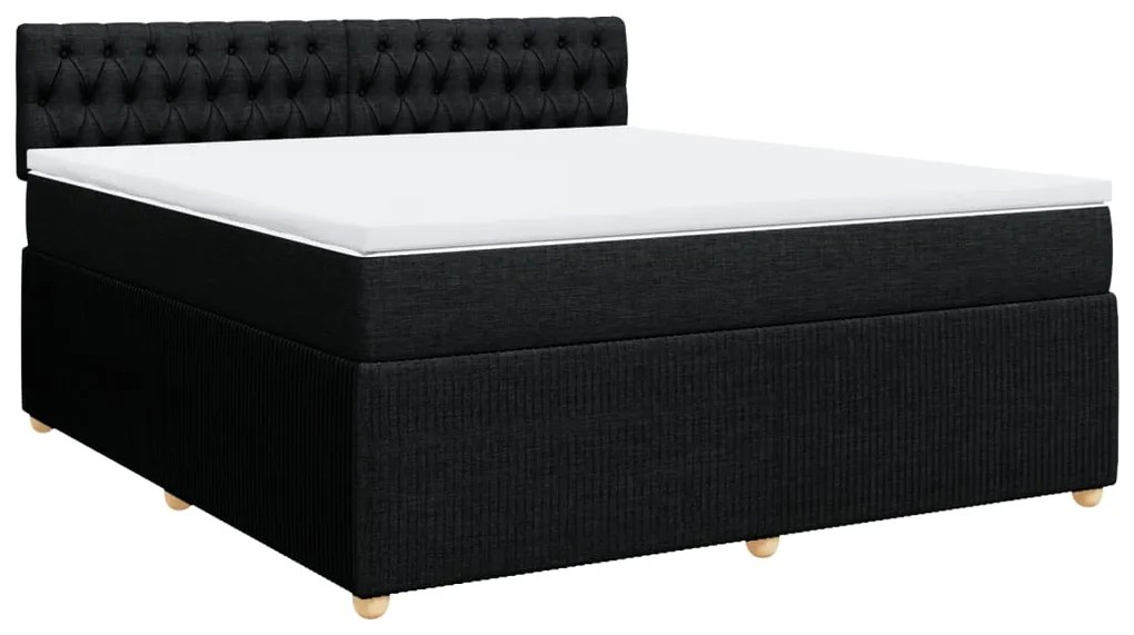 ΚΡΕΒΑΤΙ BOXSPRING ΜΕ ΣΤΡΩΜΑ ΜΑΥΡΟ 180X200 ΕΚ. ΥΦΑΣΜΑΤΙΝΟ 3287544