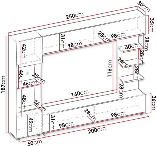 Σύνθετο σαλονιού Lazando