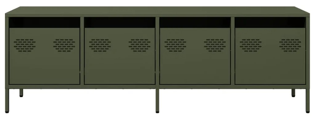 vidaXL Έπιπλο Τηλεόρασης Λαδί 135x39x43,5 εκ. Ατσάλι Ψυχρής Έλασης