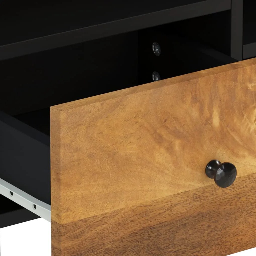 vidaXL Έπιπλο Τηλεόρασης 100x33x46 εκ. Μασίφ Ξύλο Μάνγκο &amp; Επεξ. Ξύλο