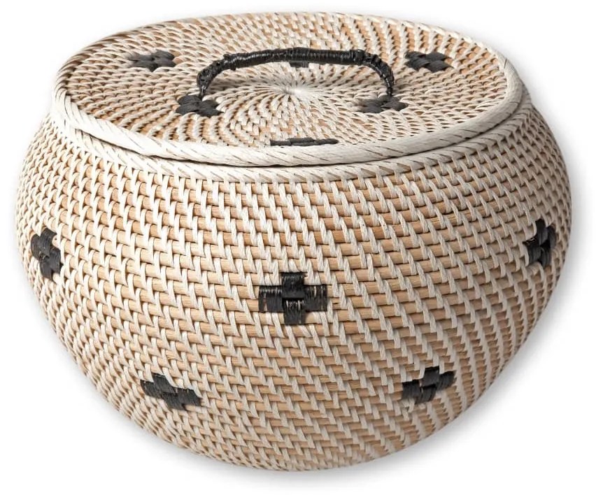 Basket S Line χειροποίητο με μαύρες λεπτομέρειες με καπάκι YL.07-00N3