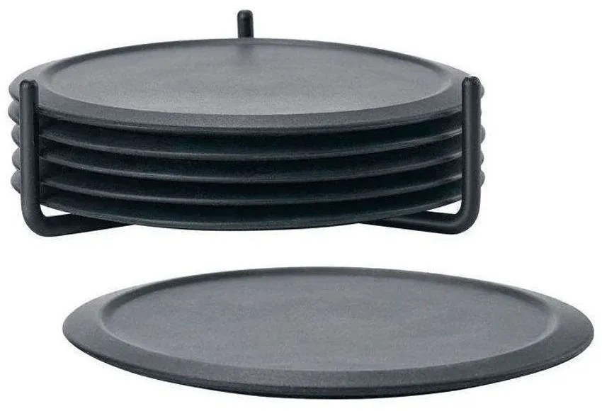Σουβέρ Singles (Σετ 6Τμχ) 330303 Φ10x3,1cm Black Zone Denmark Silicon,Metal