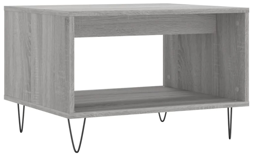 vidaXL Τραπεζάκι Σαλονιού Γκρι Sonoma 60x50x40 εκ. από Επεξεργ. Ξύλο