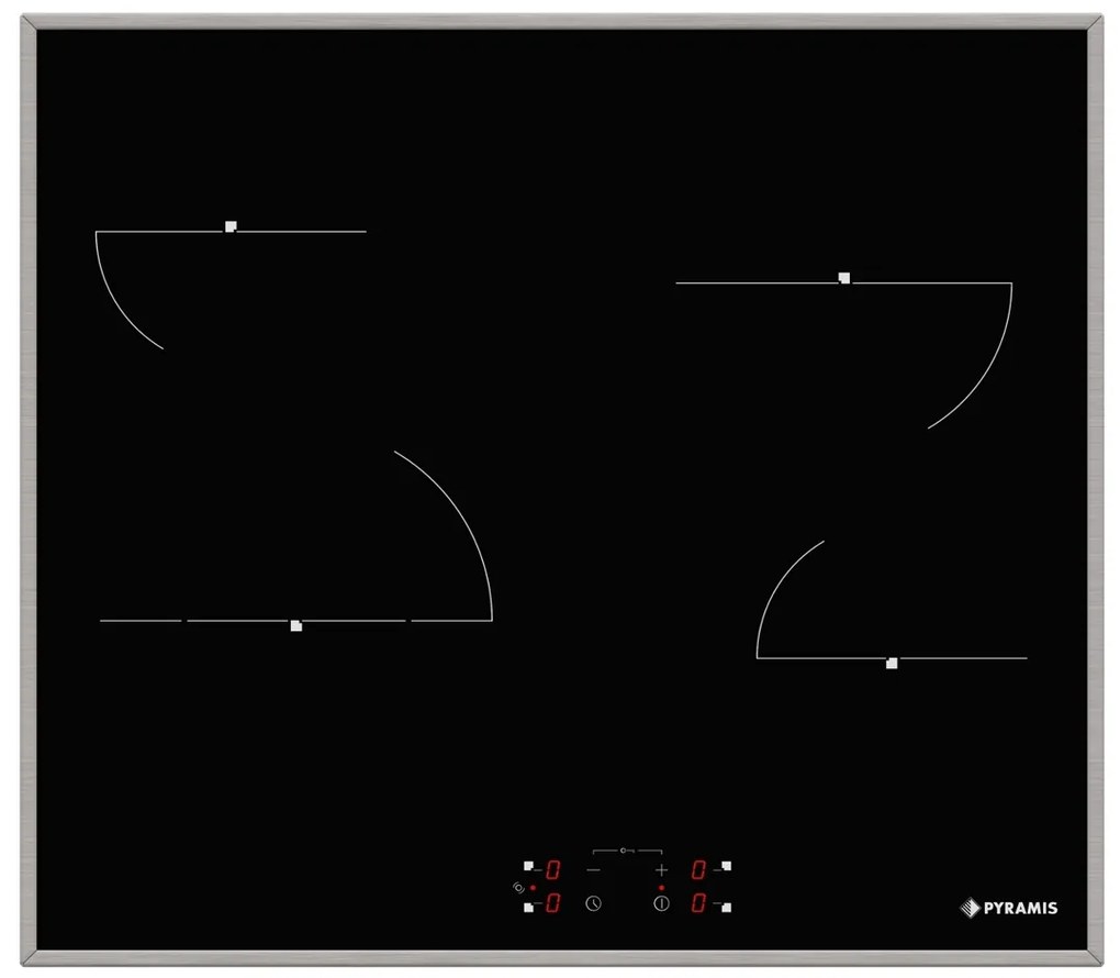 Pyramis PHC61510IFB Κεραμική Εστία Αφής με Ανοξείδωτο Πλαίσιο (174020060)(Made in GREECE)