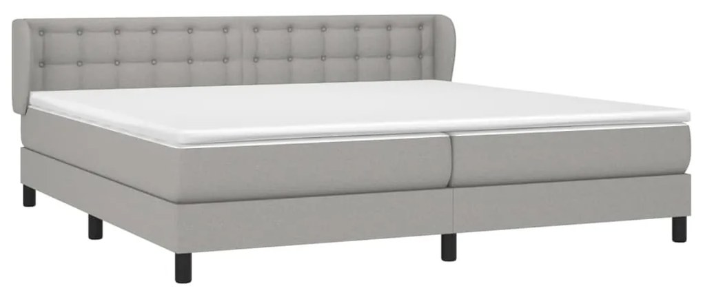 ΚΡΕΒΑΤΙ BOXSPRING ΜΕ ΣΤΡΩΜΑ ΑΝΟΙΧΤΟ ΓΚΡΙ 200X200 ΕΚ. ΥΦΑΣΜΑΤΙΝΟ 3126589