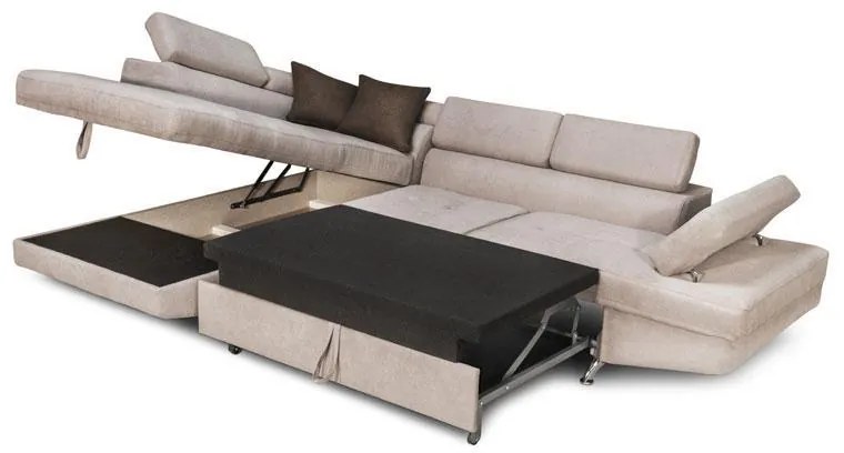 Γωνιακός Καναπές Rio-M 3+4 Fylliana Αριστερή Γωνία Taupe - Καφέ 278x192x79 εκ. 278x192x79 εκ.