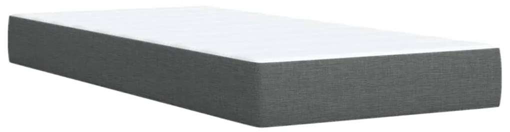 Κρεβάτι Boxspring με Στρώμα Σκούρο Γκρι 80x200 εκ. Υφασμάτινο - Γκρι