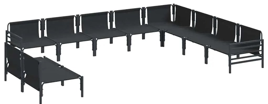 vidaXL Σετ Καναπέ Κήπου 10 pcs Ανθρακί Ατσάλι