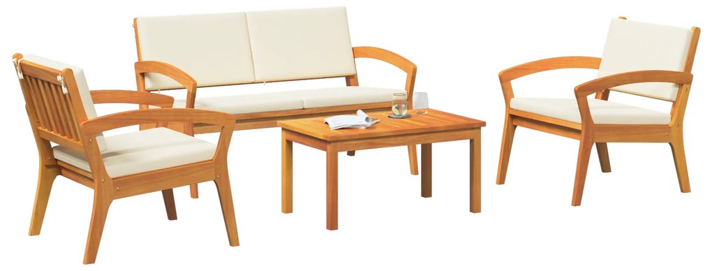 vidaXL Σετ μπιστρό 4 pcs Καφέ 75 x 45 x 38 εκ. Μασίφ ξύλο ακακίας