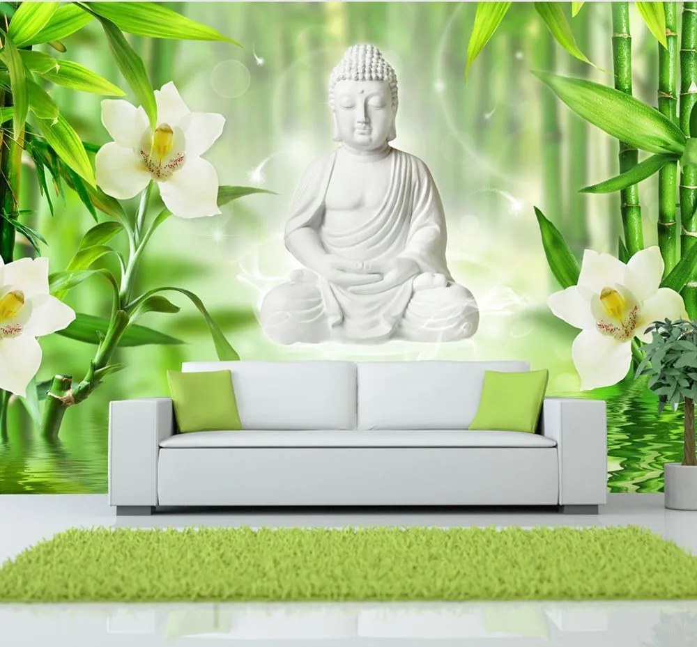 Αυτοκόλλητη φωτοταπετσαρία - Buddha and nature - 392x280