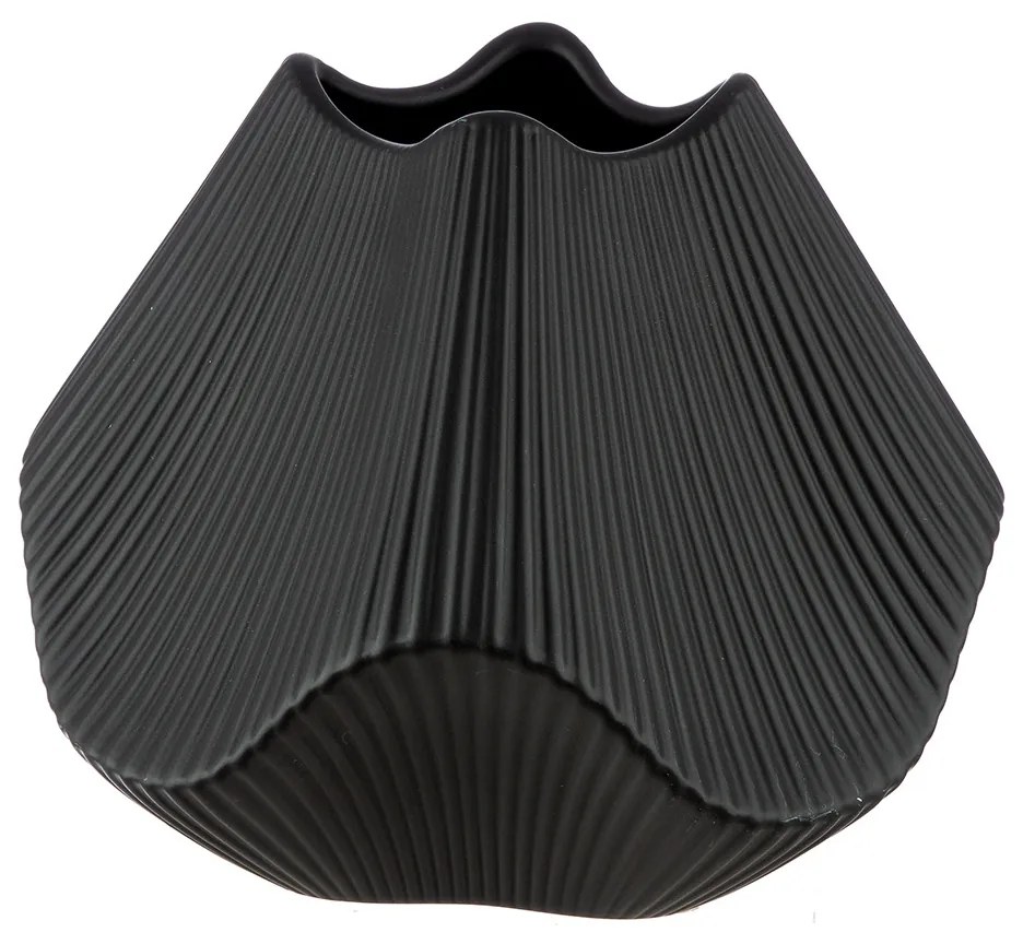 Βάζο Κεραμικό Μαύρο 22X22X19Cm 22X22X19Cm-05161423