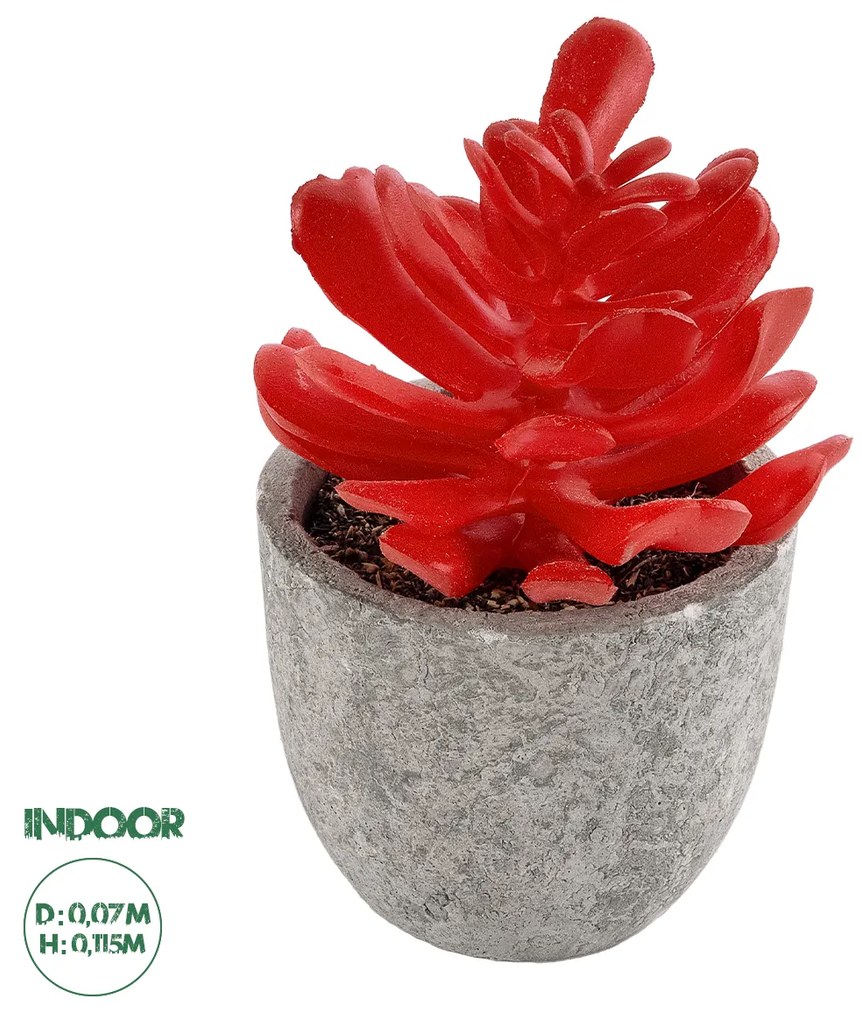 GloboStar® Artificial Garden SUCCULENT CRASSULA 21013 Διακοσμητικό Φυτό Παχύφυτο Κράσουλα Υ11.5cm