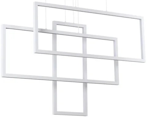 Κρεμαστό Φωτιστικό Οροφής LED 93W Λευκό Frame 253589 Ideal Lux 253589
