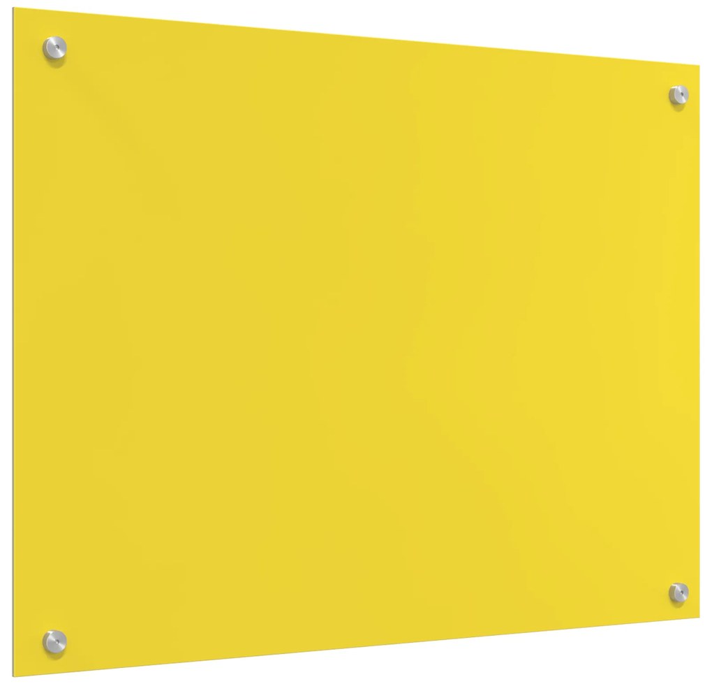 vidaXL Κουζίνα Πίσω τοίχος Κίτρινος 80x60x0,6 εκ. Σκληρυμένο γυαλί